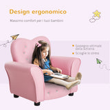 easycomfort easycomfort poltroncina per bambini imbottita poltrona per cameretta con rivestimento in pvc e struttura in legno 59x41 5x49cm rosa
