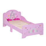 easycomfort easycomfort letto per bambini con bordi rialzati in legno per cameretta lettino per bimbi da 3 6 anni 143x73x60cm rosa