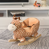 easycomfort easycomfort cavallo a dondolo in legno giraffa per i bambini 60 x 33 x 45cm