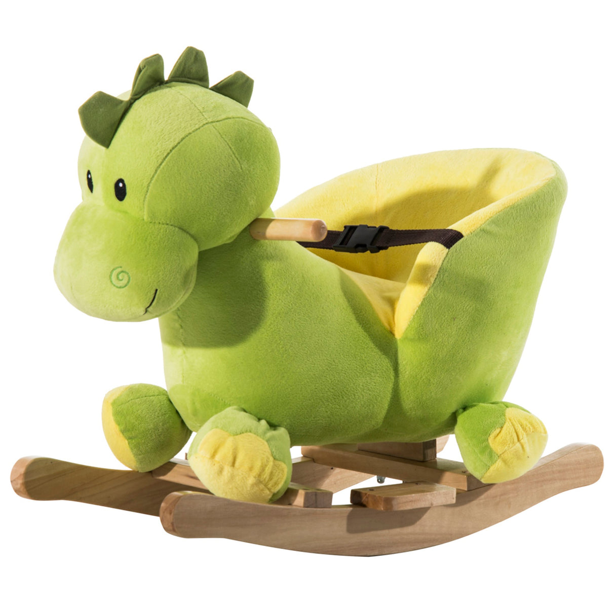 easycomfort easycomfort drago a dondolo in legno per i bambini verde e giallo