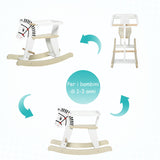 easycomfort easycomfort cavallo a dondolo per bambini 1 3 anni in legno bianco