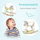 easycomfort easycomfort cavallo a dondolo per bambini 1 3 anni in legno bianco