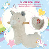 easycomfort easycomfort dondolo a forma di alpaca per bambini 36 72 mesi crema