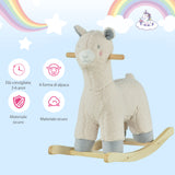 easycomfort easycomfort dondolo a forma di alpaca per bambini 36 72 mesi crema