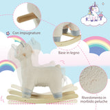 easycomfort easycomfort dondolo a forma di alpaca per bambini 36 72 mesi crema