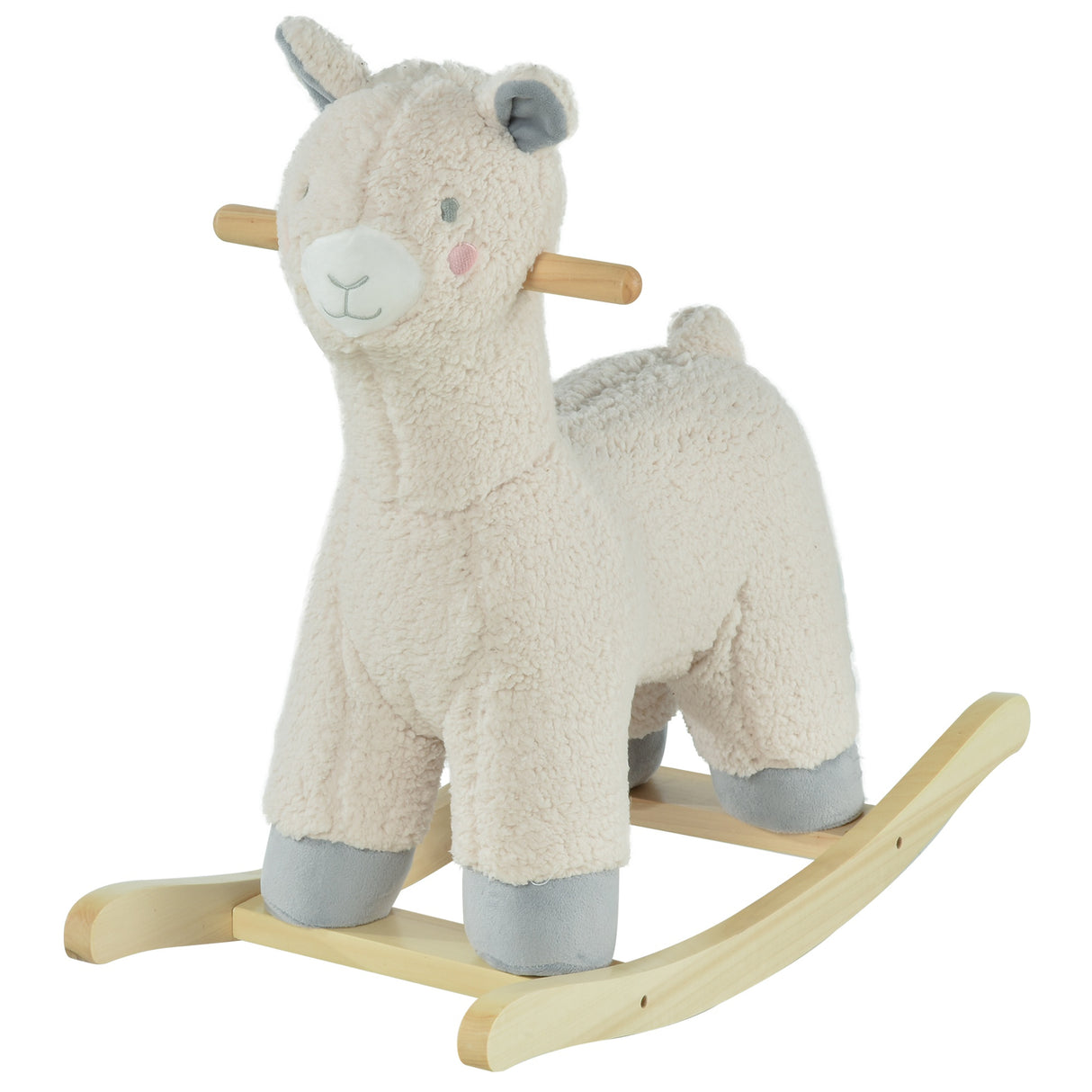 easycomfort easycomfort dondolo a forma di alpaca per bambini 36 72 mesi crema