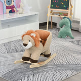 easycomfort easycomfort dondolo giocattolo a forma di leone per bambini 18 36 mesi ruggisce 3 batterie incluse in legno e peluche