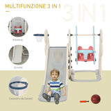 easycomfort easycomfort scivolo per bambini da giardino o da cameretta con altalena seggiolino e canestro materiali certificati