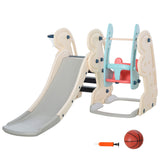 easycomfort easycomfort scivolo per bambini da giardino o da cameretta con altalena seggiolino e canestro materiali certificati