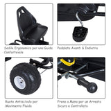 easycomfort easycomfort go kart a pedali per bambini con freno e frizione 101 5 65 5 59 5cm bianco nero