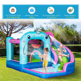 easycomfort gioco gonfiabile per bambini 3 8 anni a tema narvalo con borsa 11 paletti e toppe inclusi 330x280x200 cm