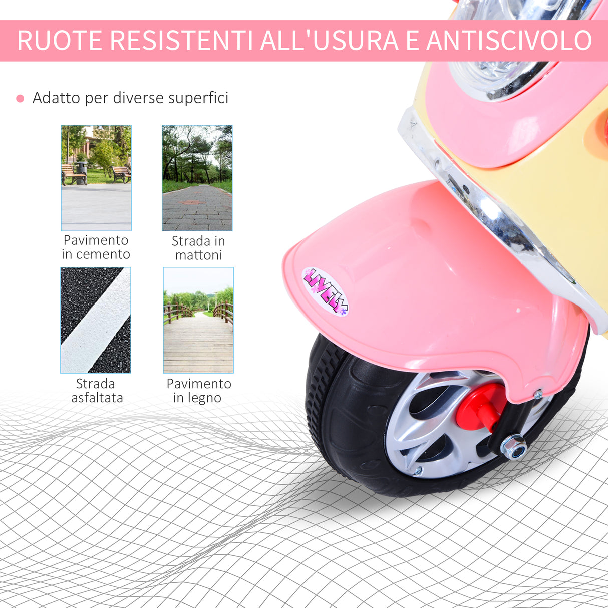 easycomfort easycomfort motorino per bambini triciclo elettrico per bambine 6v con luci e musica rosa