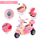 easycomfort easycomfort motorino per bambini triciclo elettrico per bambine 6v con luci e musica rosa