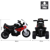 easycomfort easycomfort moto elettrica per bambini max 20kg con licenza bmw 3 ruote batteria ricaricabile 6v bianco rosso 66x37x44cm
