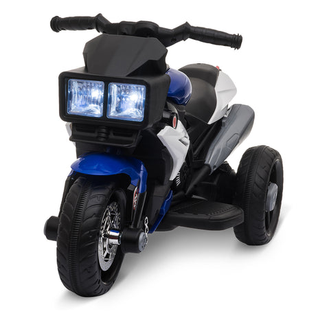 easycomfort easycomfort moto elettrica per bambini 3 5 anni max 25kg con 3 ruote luci e suoni batteria 6v blu e nero 86x42x52cm