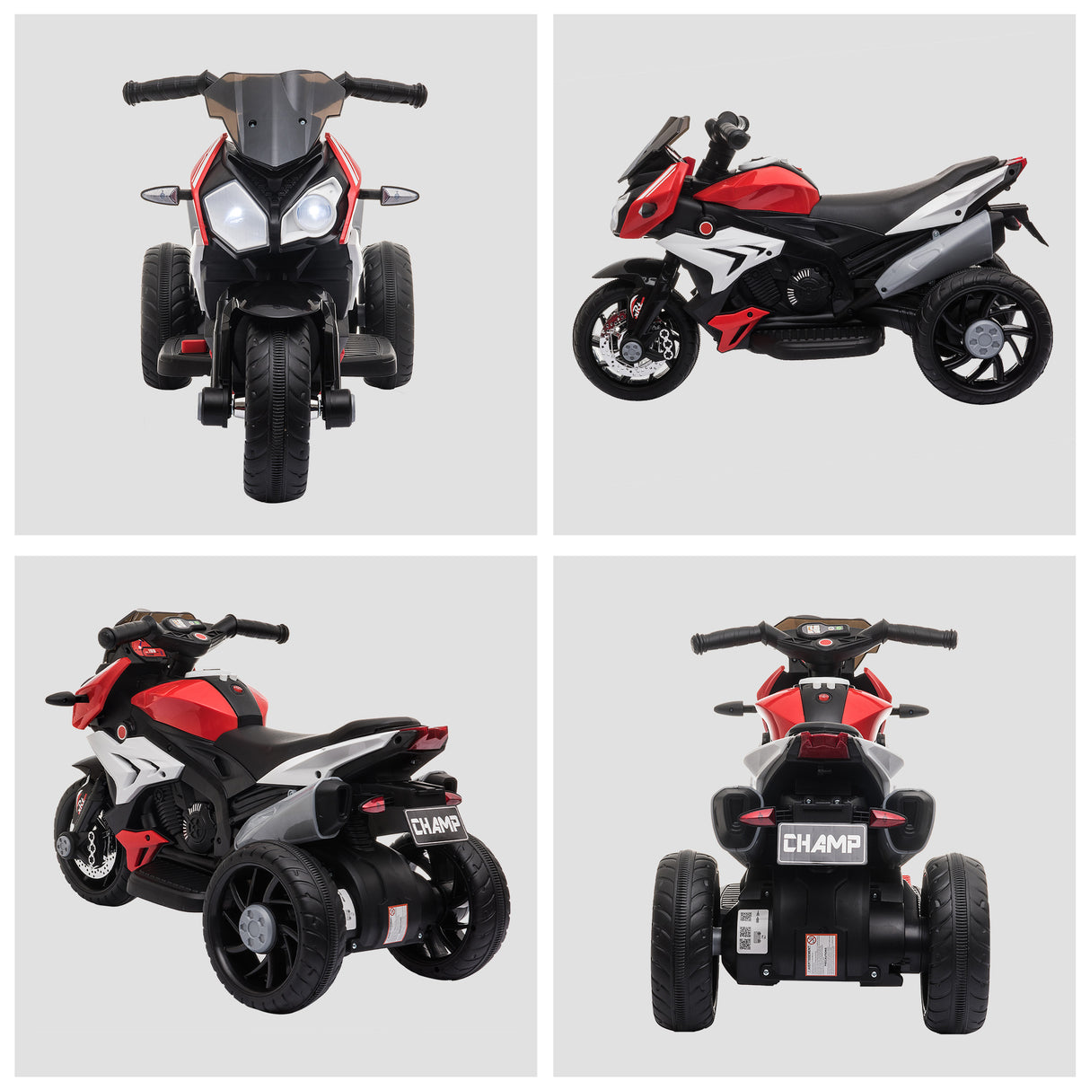 easycomfort easycomfort moto elettrica per bambini 3 5 anni max 25kg con luci musica batteria 6v e velocita 3kmh 86cmx42cmx52cm rossa