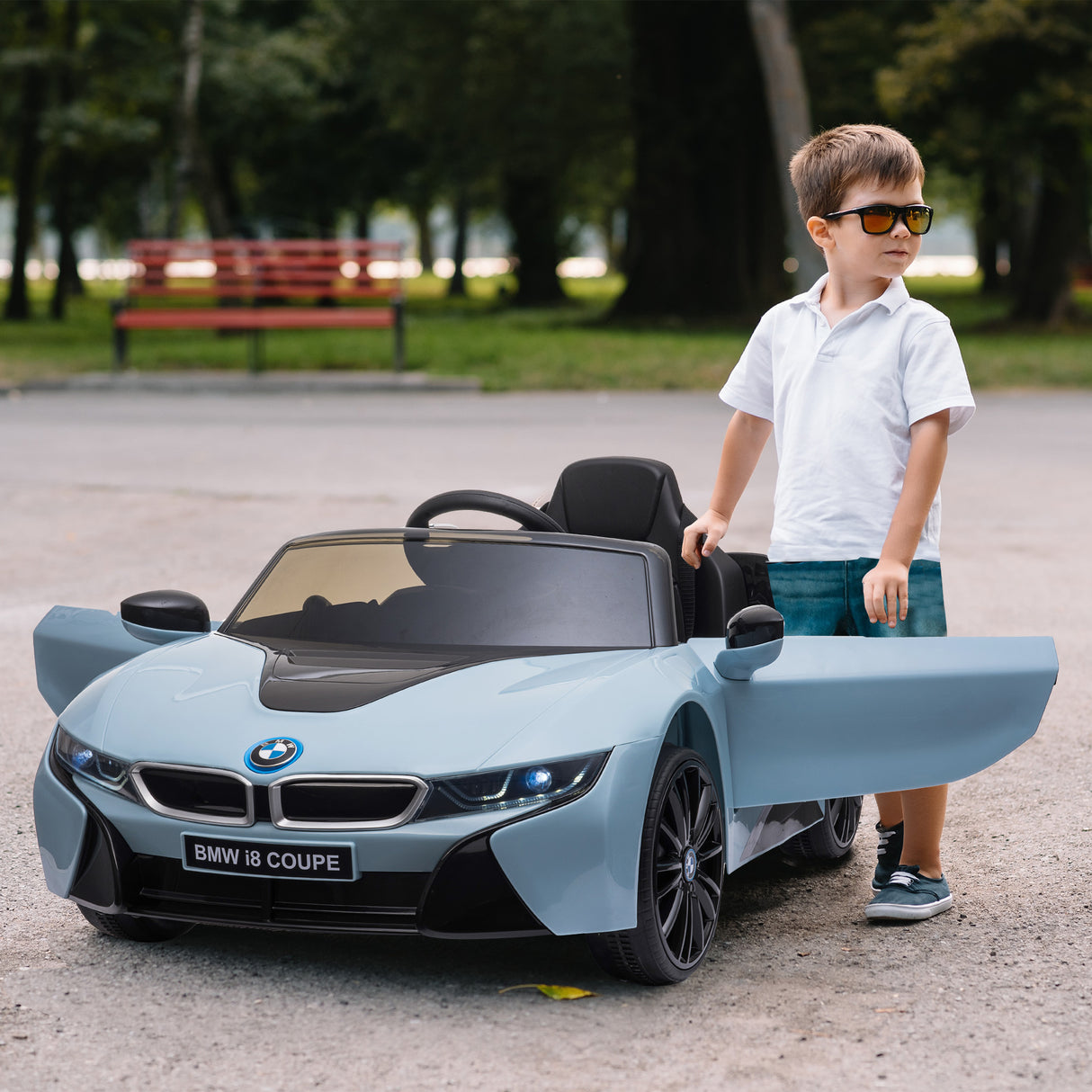 easycomfort easycomfort macchinina elettrica bmw per bambini 3 8 anni con telecomando luci e lettore mp3 blu