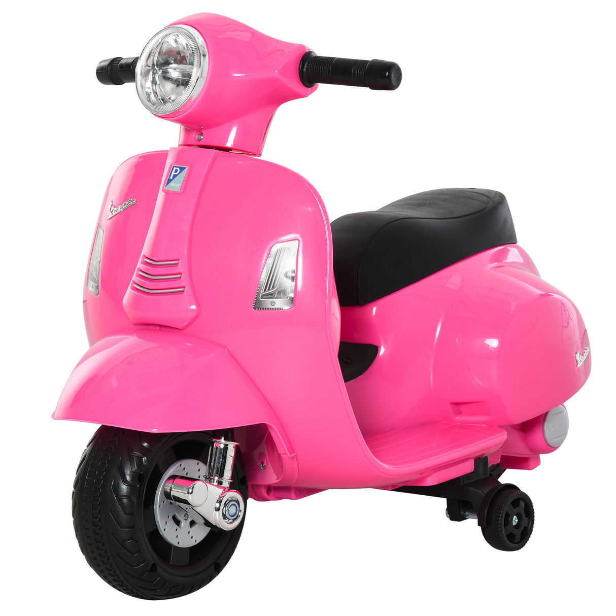 easycomfort easycomfort moto elettrica per bambini con licenza ufficiale vespa batteria 6v fari e clacson per bimbi da 18 36 mesi rosa 66 5x38x52cm