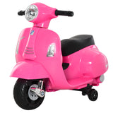 easycomfort easycomfort moto elettrica per bambini con licenza ufficiale vespa batteria 6v fari e clacson per bimbi da 18 36 mesi rosa 66 5x38x52cm
