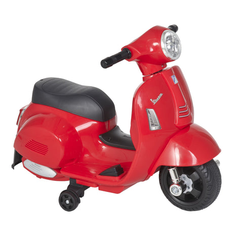 easycomfort easycomfort moto elettrica per bambini con licenza ufficiale vespa batteria 6v fari e clacson per bimbi da 18 36 mesi rosso 66 5x38x52cm