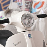 easycomfort easycomfort moto elettrica per bambini con licenza ufficiale vespa batteria 6v fari e clacson per bimbi da 18 36 mesi bianco 66 5x38x52cm