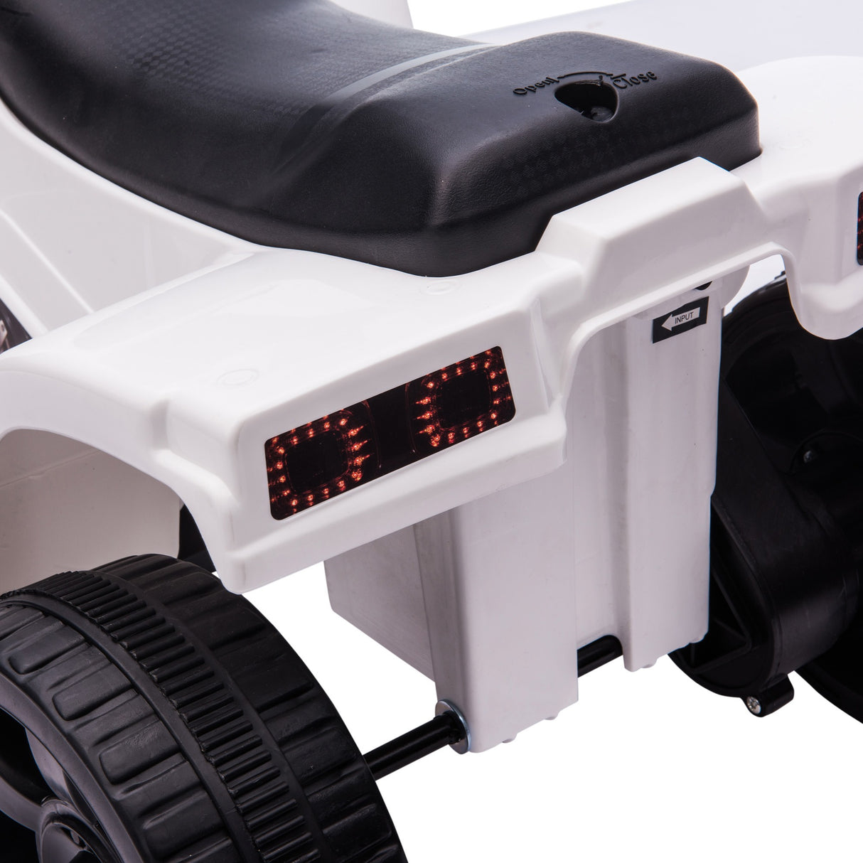 easycomfort easycomfort quad per bambini atv elettrico 6v con fari e clacson velocita 3kmh eta 18 36 mesi 65x40x43cm nero bianco