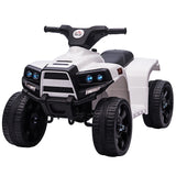 easycomfort easycomfort quad per bambini atv elettrico 6v con fari e clacson velocita 3kmh eta 18 36 mesi 65x40x43cm nero bianco