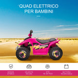 easycomfort easycomfort quad per bambini elettrico con batteria ricaricabile 6v e velocita 2 8 4 6kmh 72x40x45 5 cm rosa