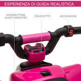 easycomfort easycomfort quad per bambini elettrico con batteria ricaricabile 6v e velocita 2 8 4 6kmh 72x40x45 5 cm rosa