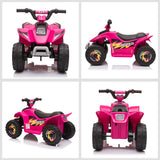 easycomfort easycomfort quad per bambini elettrico con batteria ricaricabile 6v e velocita 2 8 4 6kmh 72x40x45 5 cm rosa