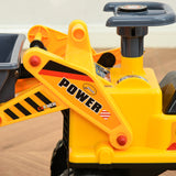 easycomfort easycomfort ruspa giocattolo con volante escavatore manuale e vano nascosto gioco cavalcabile bambini 2 3 anni 70x26x37cm giallo