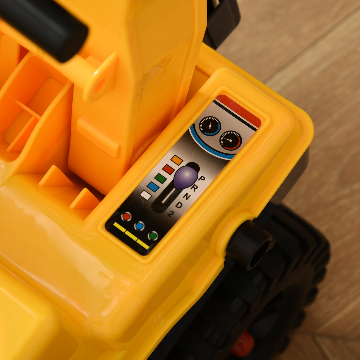 easycomfort easycomfort ruspa giocattolo 2 in 1 con escavatore e mordente vano nascosto gioco cavalcabile bambini 2 3 anni 90x28x58cm giallo