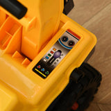 easycomfort easycomfort ruspa giocattolo 2 in 1 con escavatore e mordente vano nascosto gioco cavalcabile bambini 2 3 anni 90x28x58cm giallo