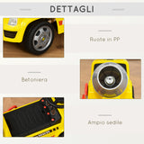easycomfort easycomfort macchina per bambini cavalcabile 2 in 1 con betoniera luci e suoni eta 18 36 mesi 78x28 2x42cm giallo
