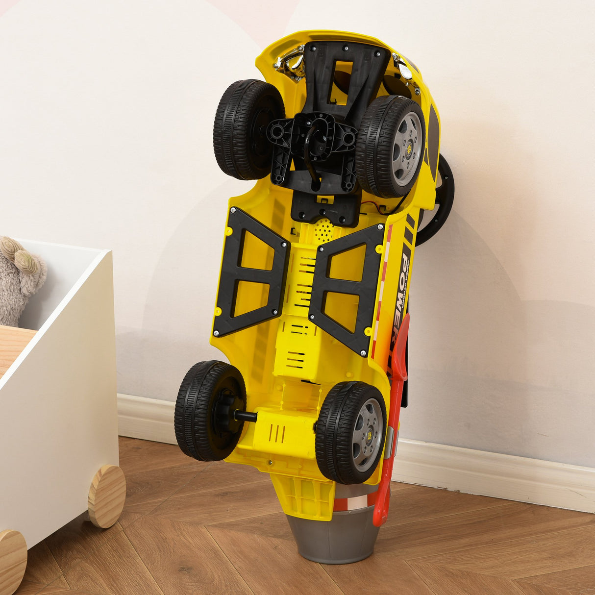 easycomfort easycomfort macchina per bambini cavalcabile 2 in 1 con betoniera luci e suoni eta 18 36 mesi 78x28 2x42cm giallo