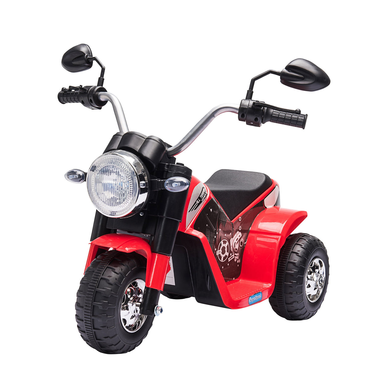 easycomfort easycomfort moto elettrica per bambini a 3 ruote con luci e suoni batteria ricaricabile 6v velocita 2 kmh per bimbi da 18 36 mesi 72x57x56cm rossa