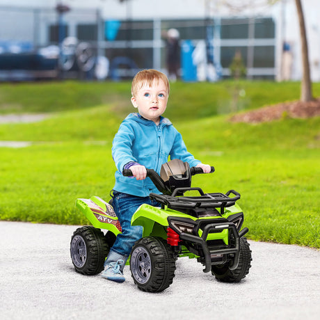 easycomfort easycomfort quad elettrico per bambini con batteria ricaricabile 6v pulsante acceleratore eta 18 36 mesi 70x42x45cm verde