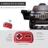 easycomfort easycomfort macchina elettrica jeep per bambini 12v guida manuale e con telecomando nero