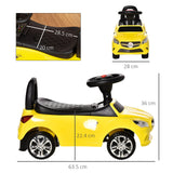 easycomfort easycomfort macchina giocattolo per bambini cavalcabile con volante musiche e fari eta 18 36 mesi 63 5x28x36cm giallo