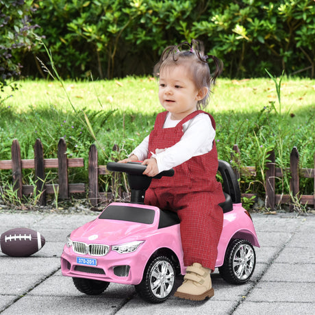 easycomfort easycomfort macchinina per bambini cavalcabile con volante fari e musiche integrate eta 18 36 mesi 63 5x28x36cm rosa