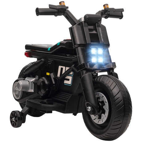 easycomfort easycomfort moto elettrica per bambini 3 5 anni in pp e metallo con rotelle clacson e musica 86x44x58 cm nera