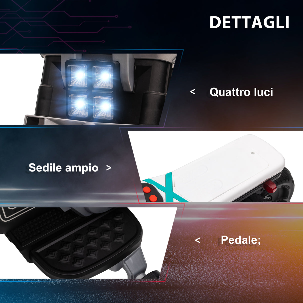 easycomfort easycomfort moto elettrica per bambini 3 5 anni in pp e metallo con rotelle clacson e musica 86x44x58 cm bianca e nera