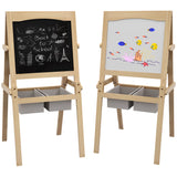 easycomfort easycomfort lavagna per bambini con cavalletto 3 in 1 e cestini eta 3 6 anni 58x50 5x109cm color legno