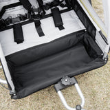 easycomfort rimorchio per bicicletta per 2 bambini 2 in 1 passeggino con cinture di sicurezza catarifrangenti e bandierina giallo