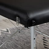 easycomfort easycomfort lettino massaggio pieghevole in legno altezza regolabile e custodia da trasporto per estetista e terapista nero