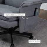 easycomfort easycomfort poltrona relax massaggiante con pouf e telecomando 8 punti massaggio e 5 programmi grigio