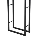 easycomfort easycomfort scaffale legnaia per casa e giardino portata 100kg nero 60x25x150cm