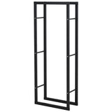 easycomfort easycomfort scaffale legnaia per casa e giardino portata 100kg nero 60x25x150cm