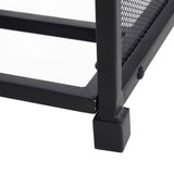 easycomfort portalegna da interno ed esterno in metallo con ganci e 4 attrezzi per camino inclusi nero