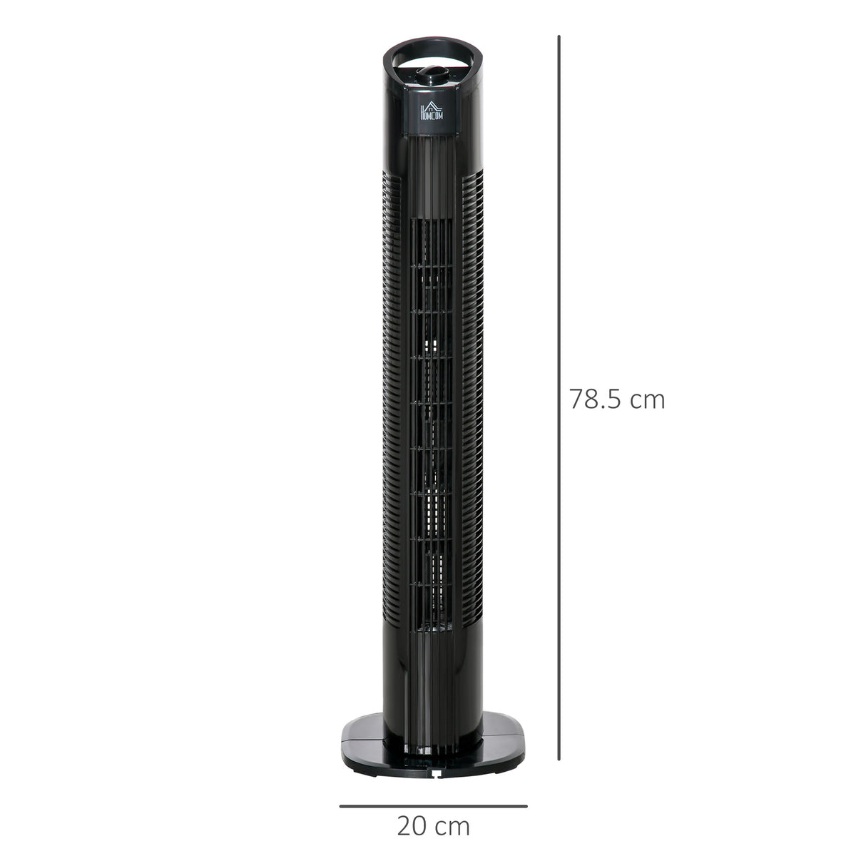 easycomfort easycomfort ventilatore a colonna moderno 3 velocita con oscillazione 70 ventilatore a torre con piantana rotonda e maniglia potenza 50w in pp 20x78 5cm nero